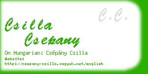 csilla csepany business card