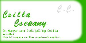 csilla csepany business card